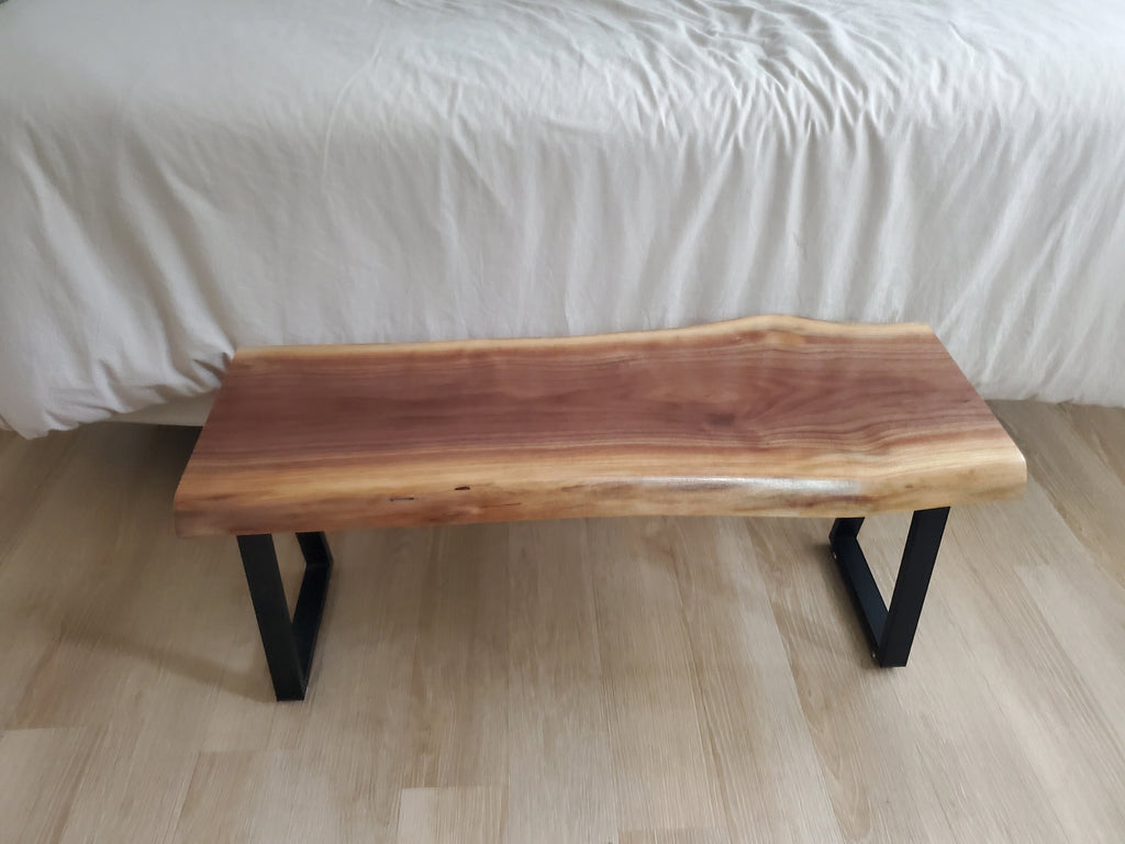 Shipping Included, Walnut Hardwood Table/Bench, Indoor/Outdoor, Patio Seating, Deck Decor, Coffee Table