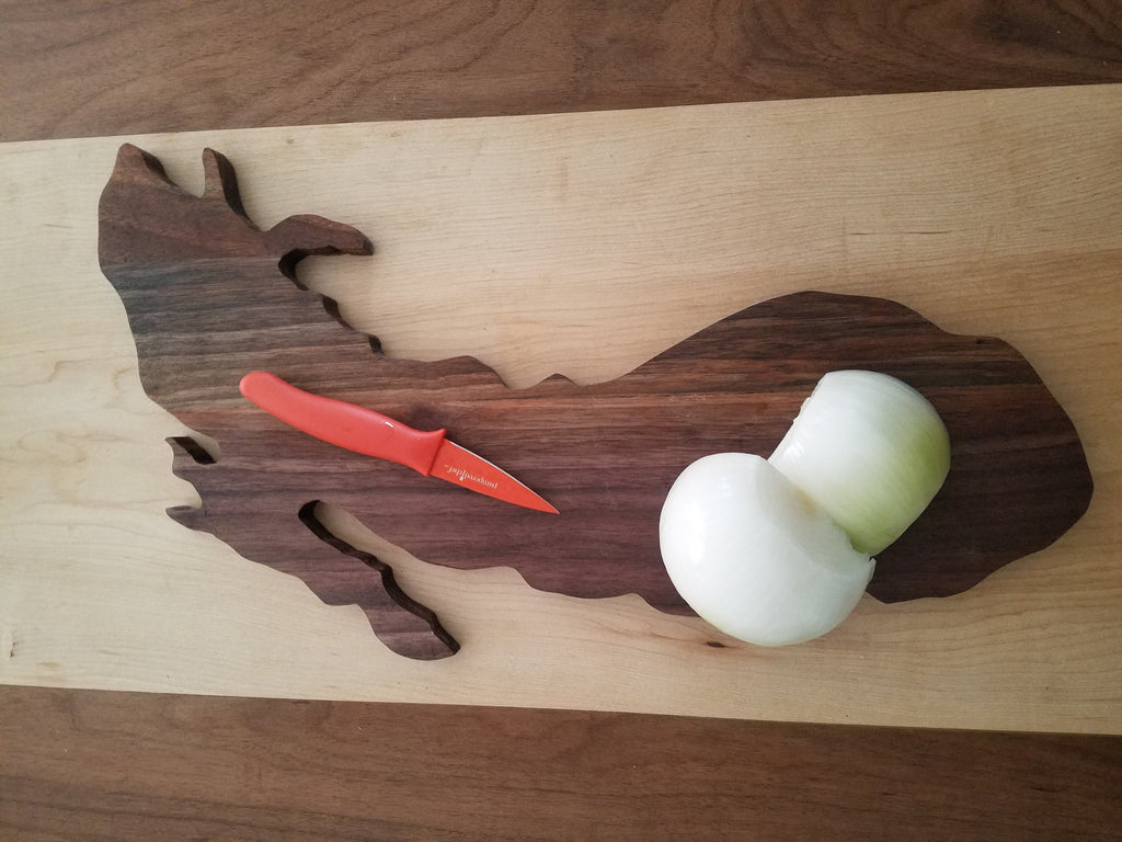 Shipping Included, Lake Michigan Walnut Cutting/Charcuterie Board