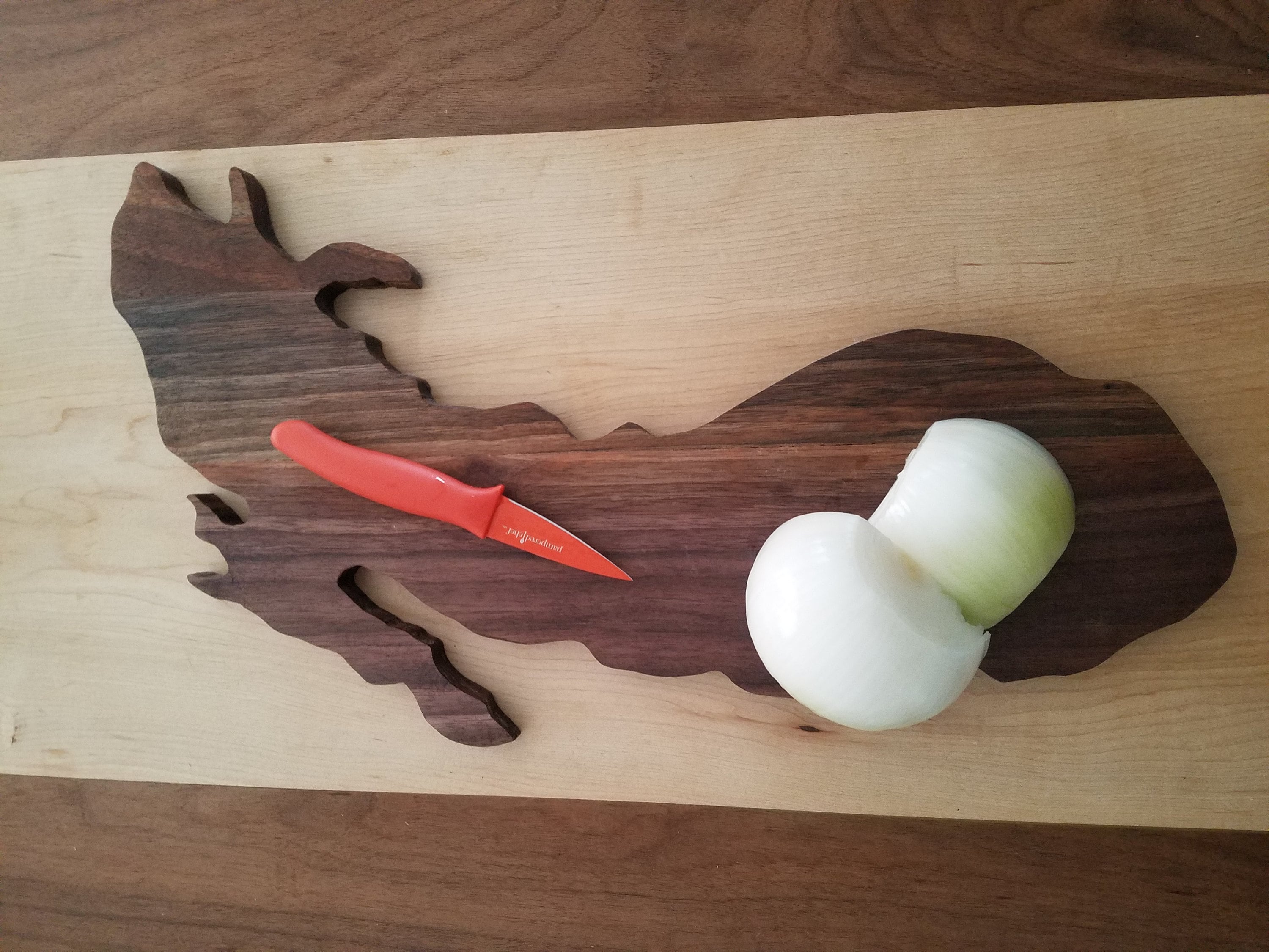 Shipping Included, Lake Michigan Walnut Cutting/Charcuterie Board