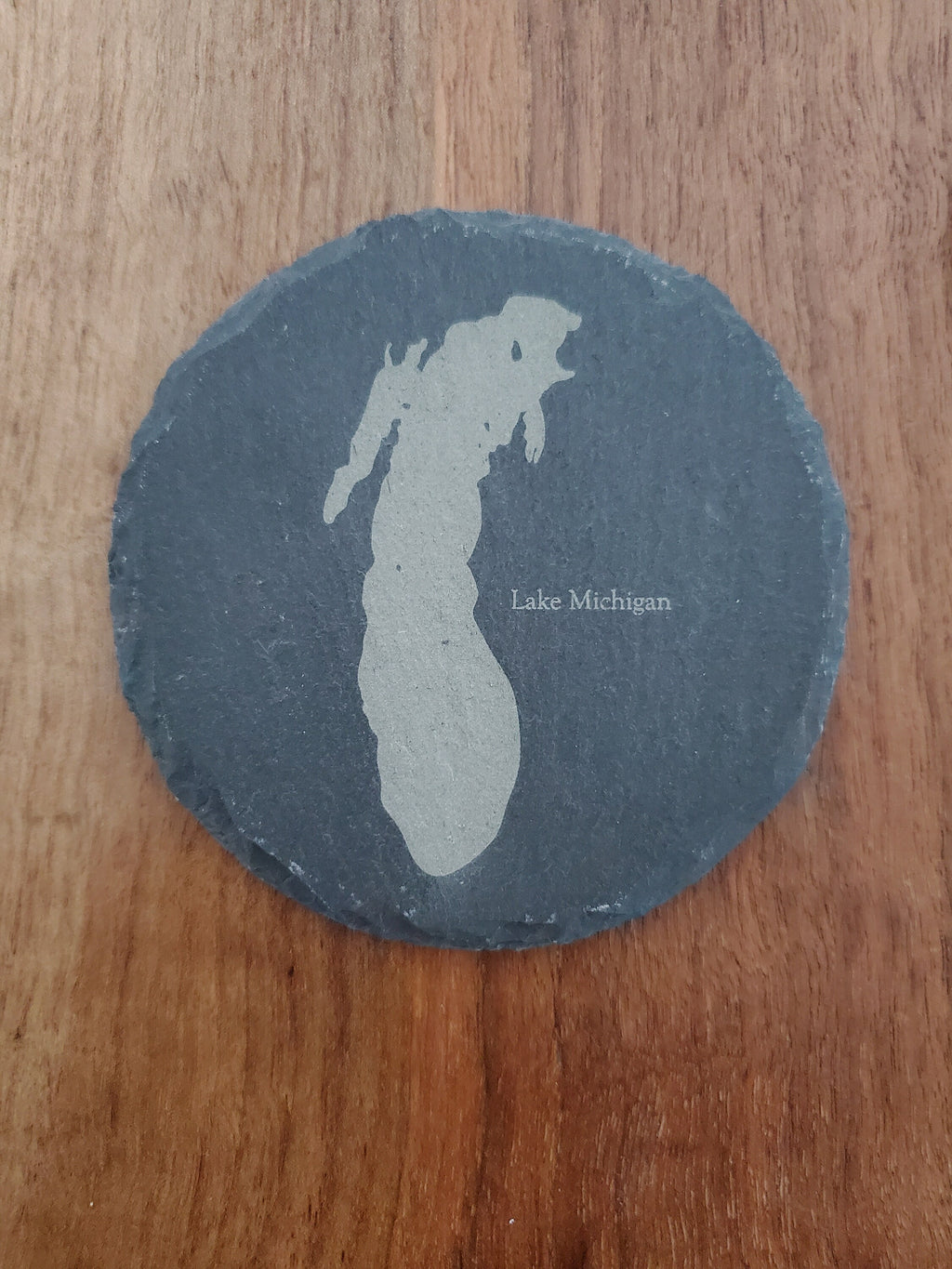 Shipping Included, Great Lakes Gift Set- 5 Pack of Slate Great Lakes Coasters-Lakes Superior, Michigan, Huron, Erie and Ontario