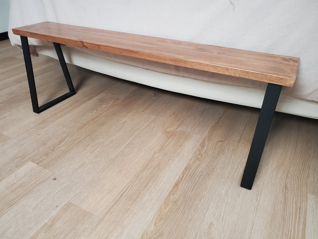 Shipping Included, Bench, Rustic Bench, Farmhouse Bench, Entryway Bench, Modern, Small Table, Butcher Block Style, Industrial Bench