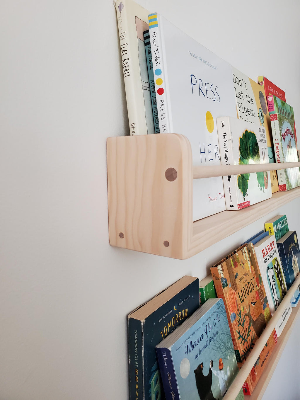 Shipping Included, 12"-48" Natural Pine Bookshelf, Custom Sizing Available, Nursery Decor, Kids Room, Living Room, Picture Shelves, Home Office