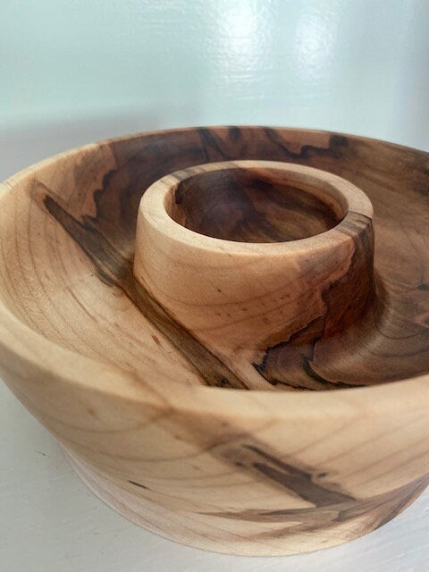 Shipping Inlcluded, Maple Bowl (Ambrosia), Chips & Dip Bowl, Fruit and Nuts Bowl, Housewarming Gift