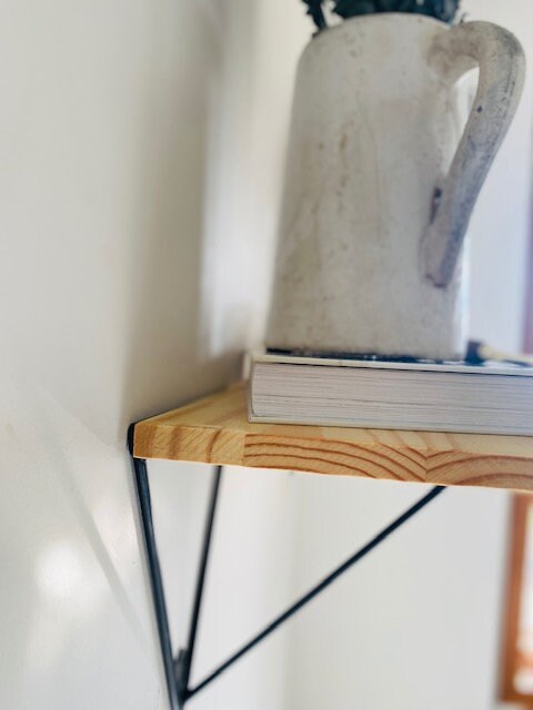 Shipping Included, Farmhouse Shelf, Pine Shelf, Prism Bracket, Kitchen Shelf, Living Room Shelf