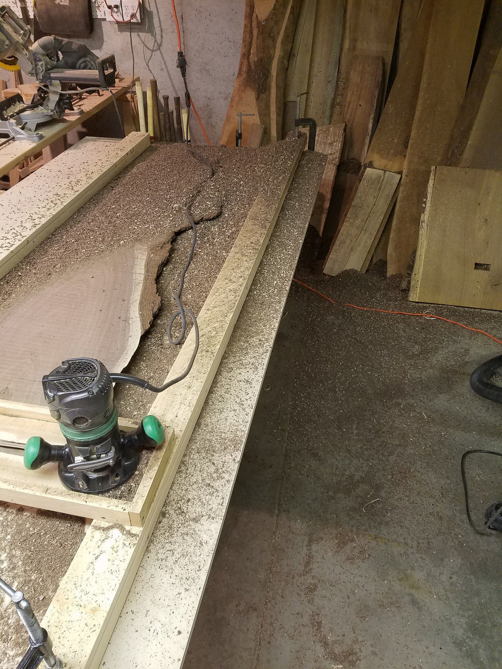 Shipping Included, Walnut Hardwood, Live Edge, Epoxy Resin, Sofa/Entry Table