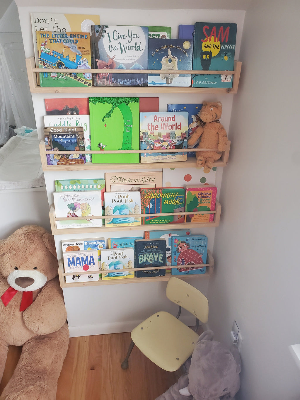 Shipping Included, Nursery Bookshelf, "Waterfall" Corner Joints, Natural Cedar (Custom Sizing Available) Small Space Shelf, Bookshelf, Joinery