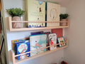 Shipping Included, Natural Pine Nursery Bookshelf, Furniture Grade Wood, "Flip-able" Floating Shelf, Small Space Shelf, Shipping Included, Hardware Included