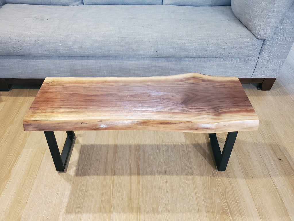 Shipping Included, Walnut Hardwood Table/Bench, Indoor/Outdoor, Patio Seating, Deck Decor, Coffee Table