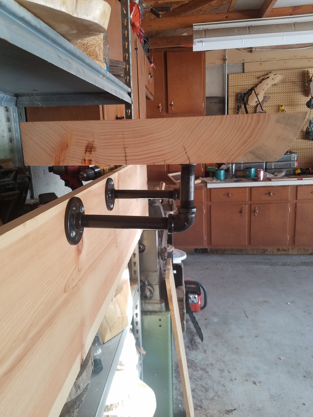Shipping Included, Small Space Live Edge Pine Shelf