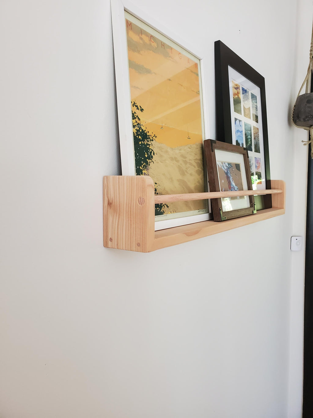 Shipping Included, Cedar Picture Shelf 18"-48", " Waterfall" Bookshelf, Nursery, Montessori, Homeschooling Shelf, Office Organizer, Kitchen, Living Room, Spice Rack