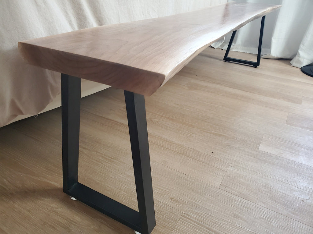 Shipping Included, 6 Foot Live Edge Walnut Bench, Indoor/Outdoor Furniture, Large Slab