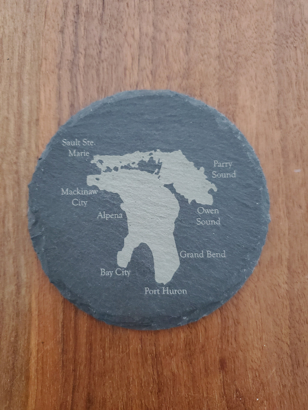 Shipping Included, Great Lakes 5 Pack - Great Lake Coaster W/ Cities- Bumpers Included-Lakes Superior, Michigan, Huron, Erie and Ontario