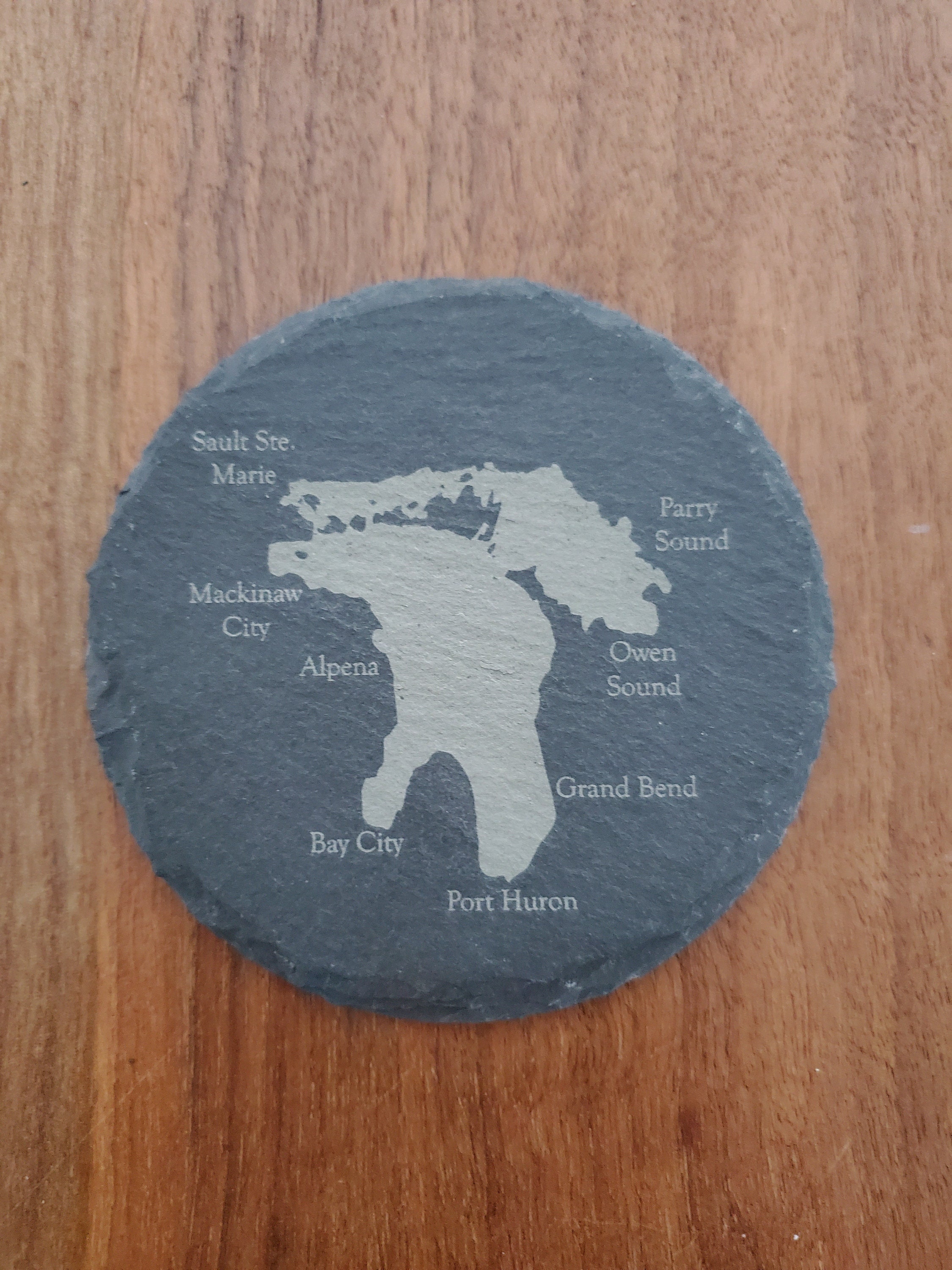 Shipping Included, Great Lakes 5 Pack - Great Lake Coaster W/ Cities- Bumpers Included-Lakes Superior, Michigan, Huron, Erie and Ontario