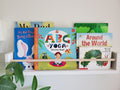 Shipping Included, White Nursery Bookshelves (Custom Painting Available), Nursery Shelves, Floating Shelves, Nursery Shelves, All White/White With Wooden Dowel
