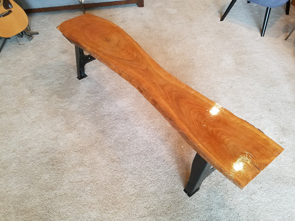 Shipping Included, Indoor/Outdoor Cherry Slab Bench