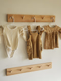 Shipping Included, 18" - 48" Nursery Angled Peg Rack Natural Cedar, Nursery Garment Rack, Wooden Nursery Peg Shelf, Entryway Coat Rack, Bathroom Towel Hanger