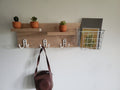 Shipping Included, Hardwood Entry Shelf, Maple Entry Shelf, Entryway Shelf, Entry Shelf with Basket and Hooks