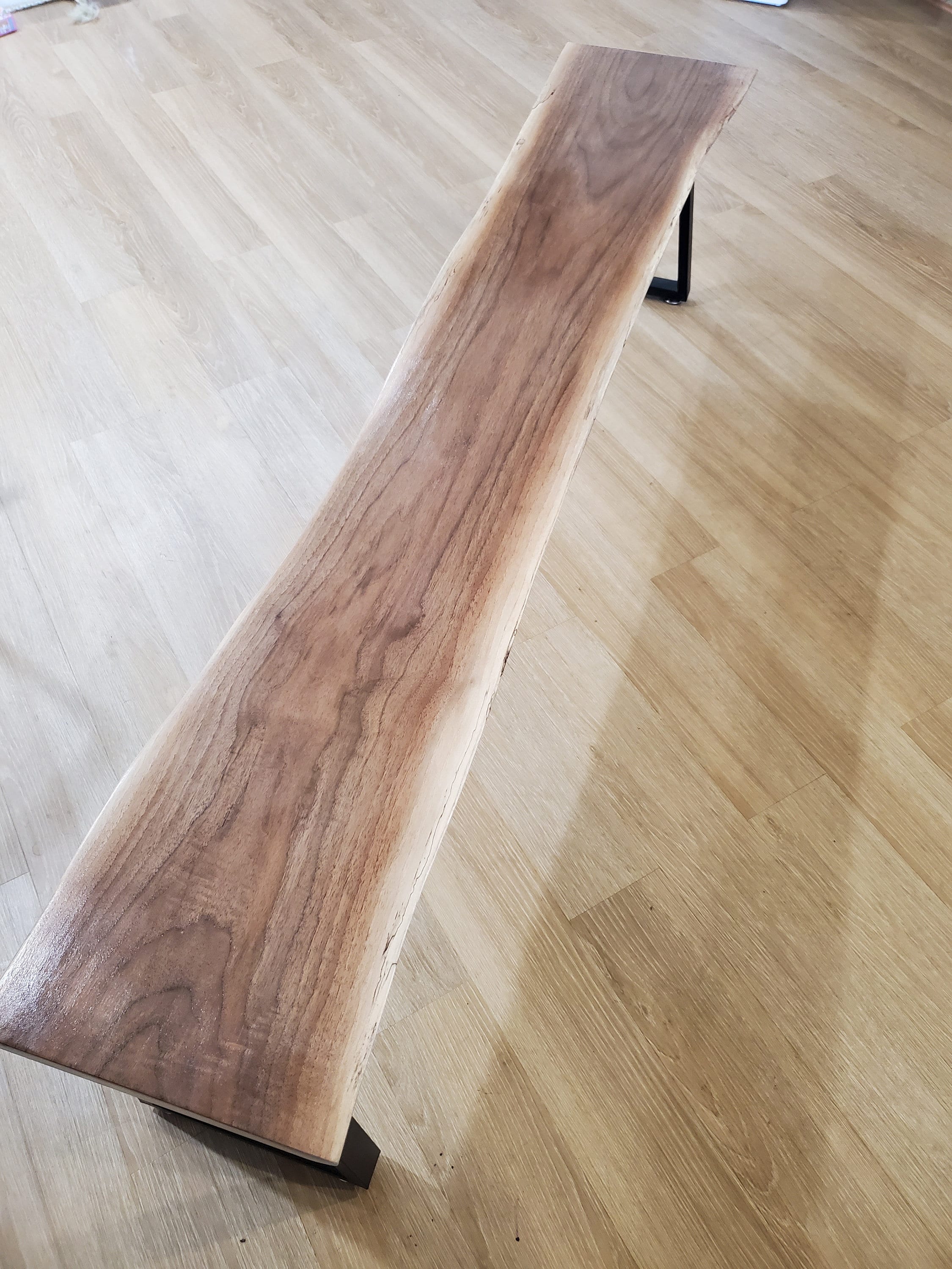 Shipping Included, 6 Foot Live Edge Walnut Bench, Indoor/Outdoor Furniture, Large Slab