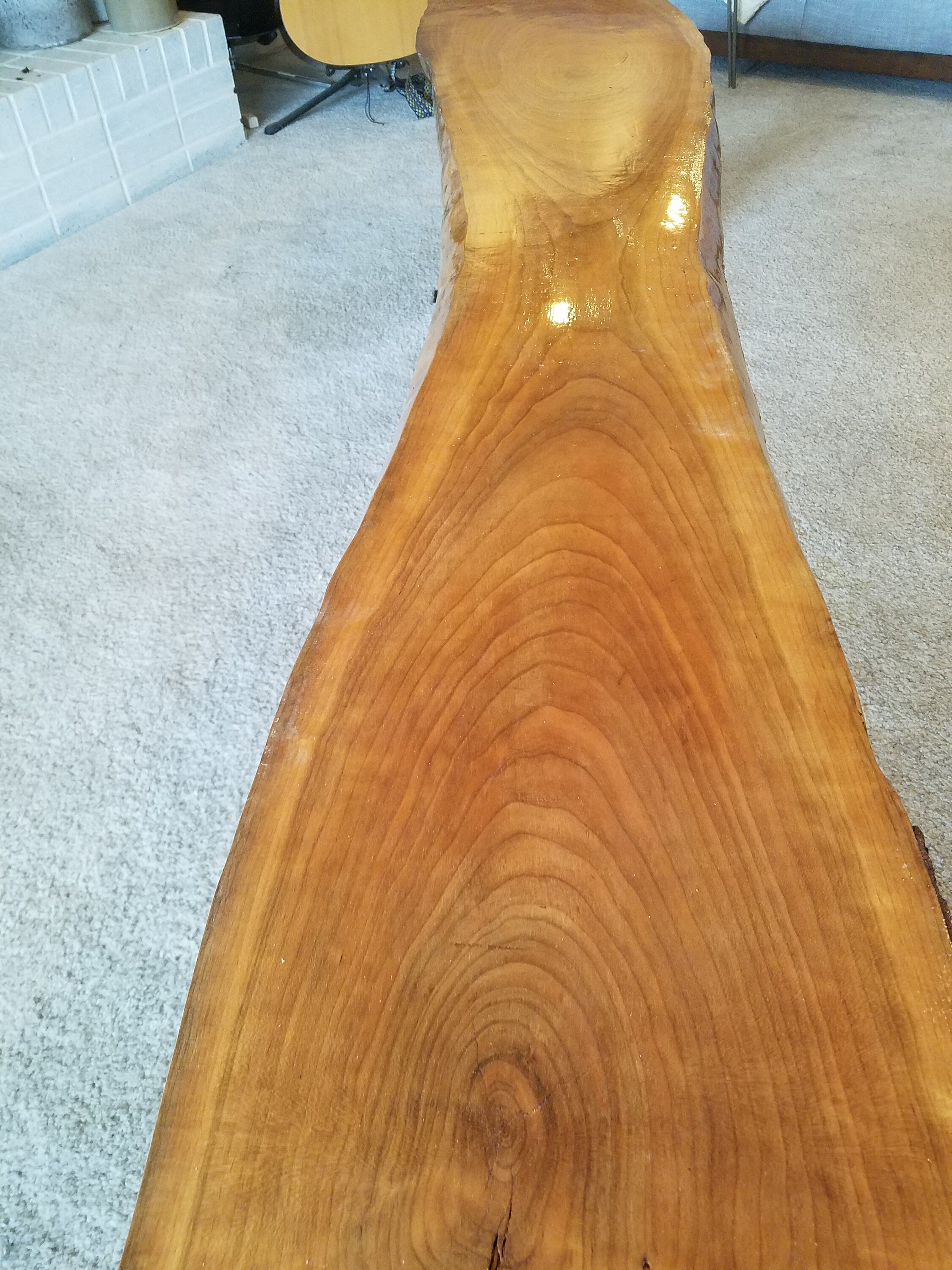 Shipping Included, Indoor/Outdoor Cherry Slab Bench