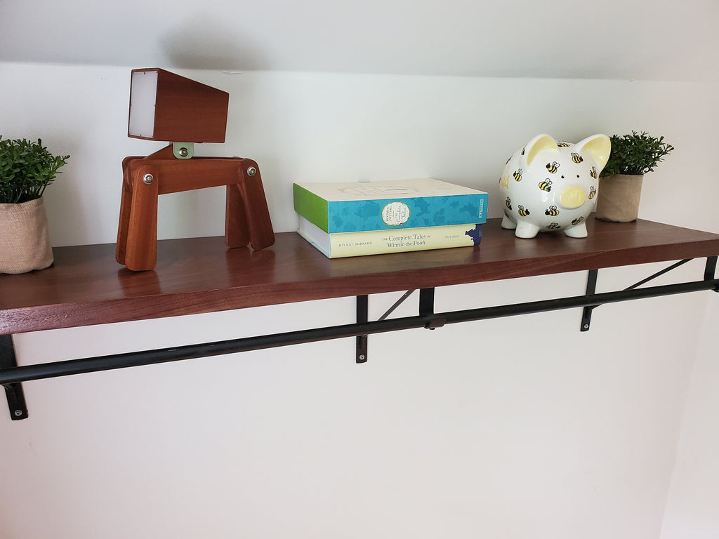Shipping Included, Nursery Shelf, Walnut Shelf, Closet Alternative, Laundry Shelf, Nursery Shelving, Home Decor, Small Space Shelf, Nursery Bookshelf