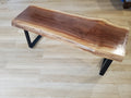 Shipping Included, Walnut Hardwood Table/Bench, Indoor/Outdoor, Patio Seating, Deck Decor, Coffee Table