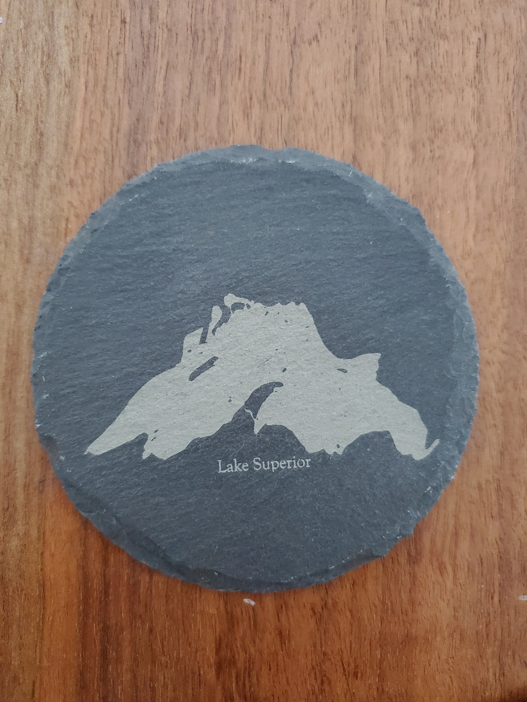 Shipping Included, Great Lakes Gift Set- 5 Pack of Slate Great Lakes Coasters-Lakes Superior, Michigan, Huron, Erie and Ontario