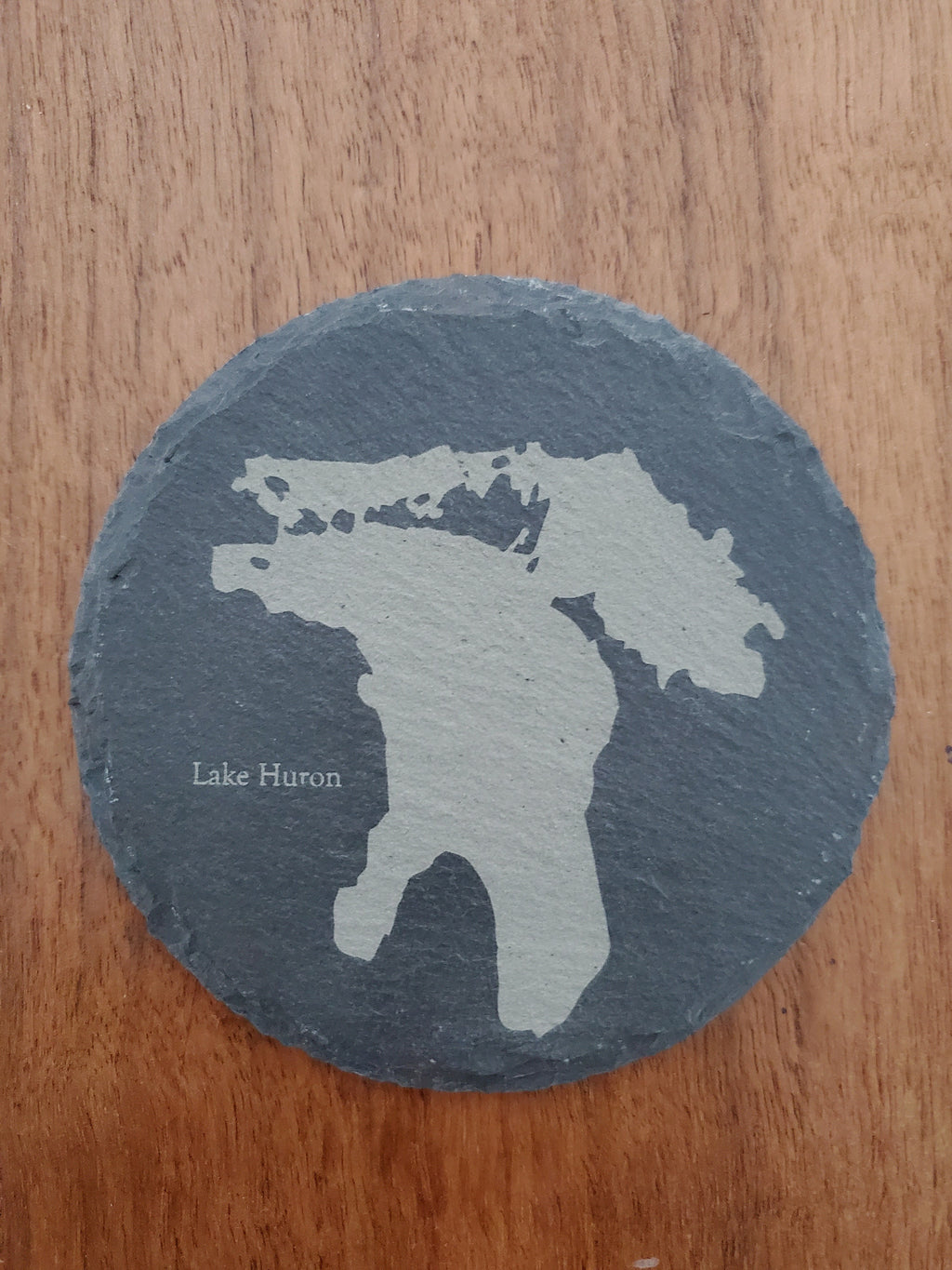 Shipping Included, Great Lakes Gift Set- 5 Pack of Slate Great Lakes Coasters-Lakes Superior, Michigan, Huron, Erie and Ontario