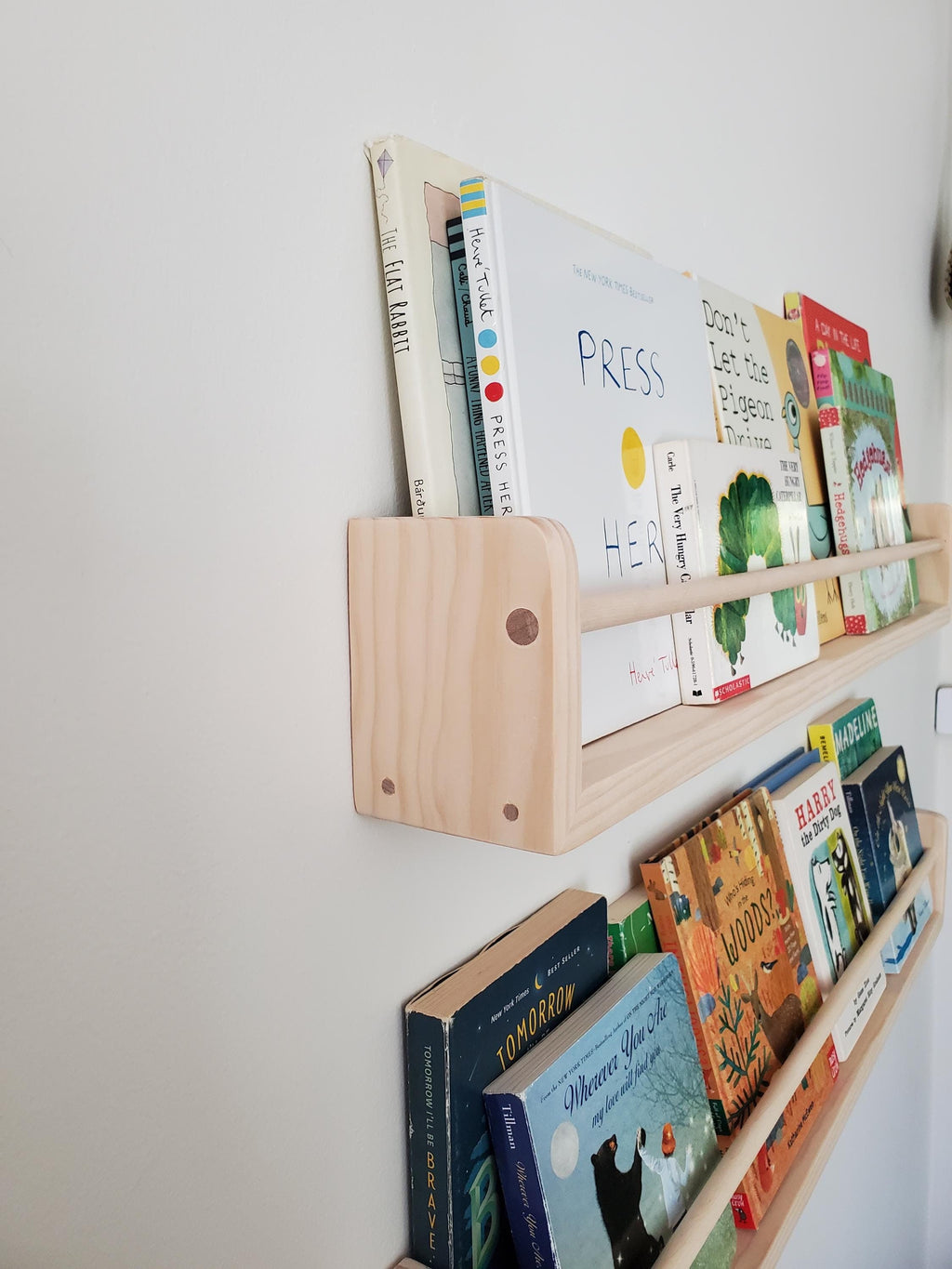 Shipping Included, 12"-48" Natural Pine Bookshelf, Custom Sizing Available, Nursery Decor, Kids Room, Living Room, Picture Shelves, Home Office