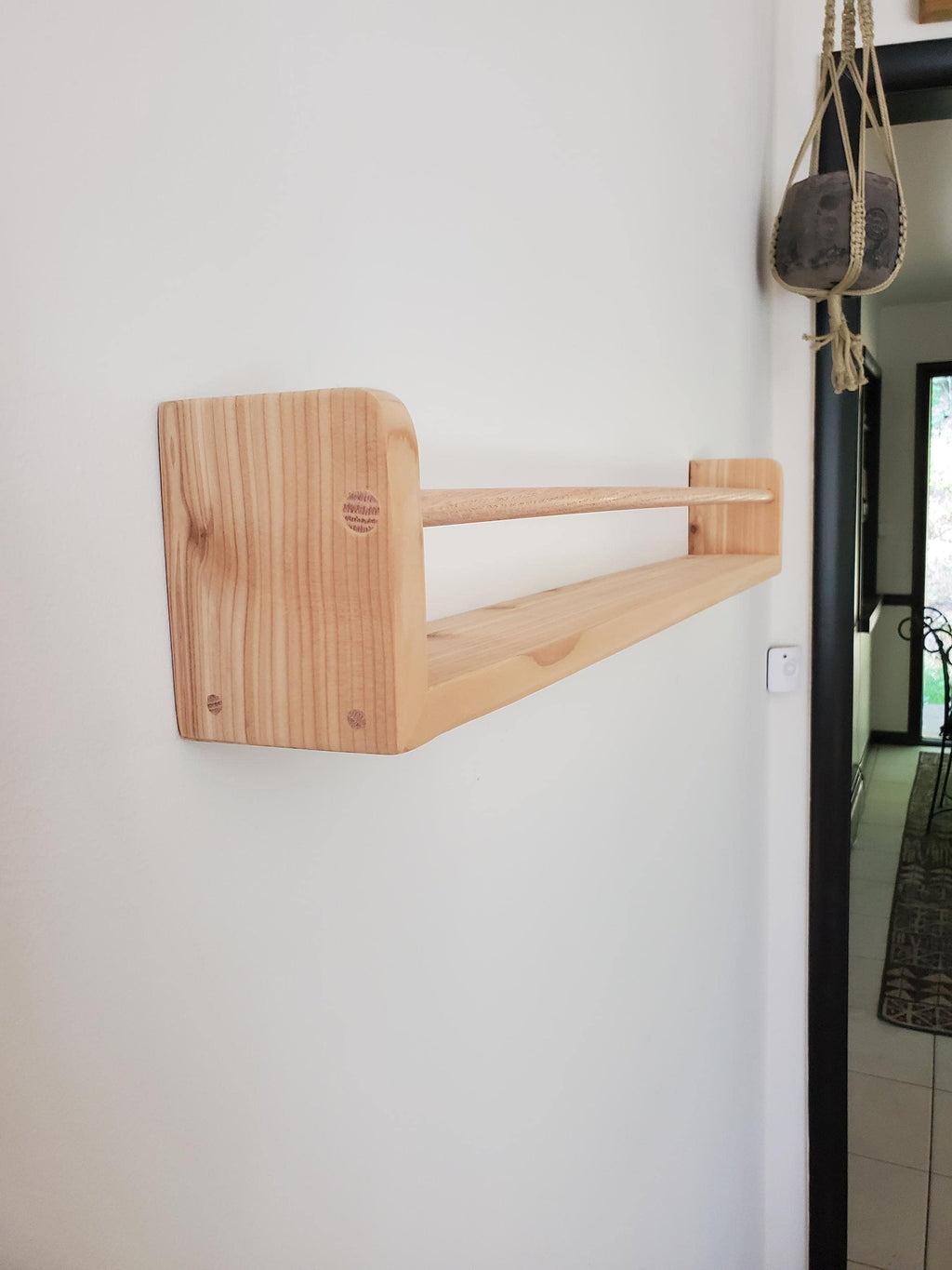 Shipping Included, Cedar Picture Shelf 18"-48", " Waterfall" Bookshelf, Nursery, Montessori, Homeschooling Shelf, Office Organizer, Kitchen, Living Room, Spice Rack