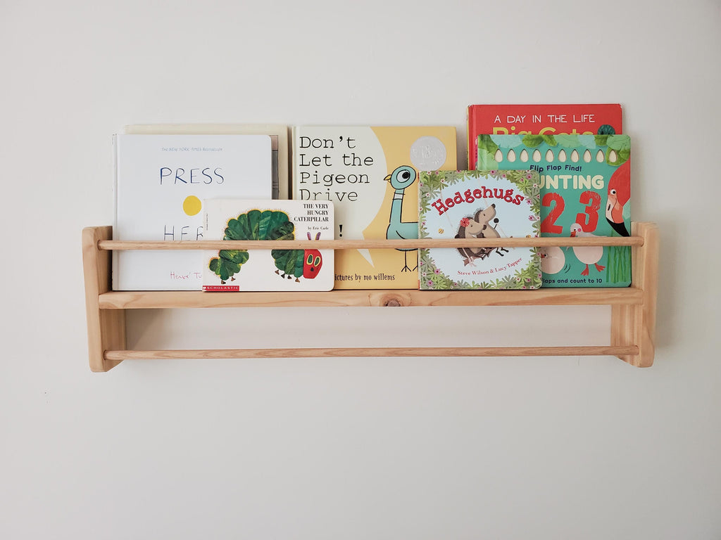 Shipping Included, Natural Cedar Combination Bookshelf, 18"-36", Bookshelf/Picture Shelf With Clothing Rod, Classic Joinery, Home Office, Homeschooling