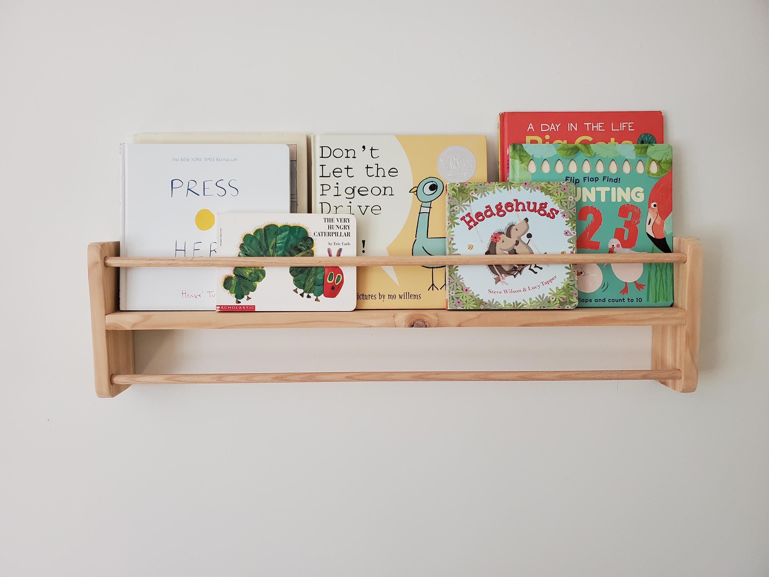 Shipping Included, Natural Cedar Combination Bookshelf, 18"-36", Bookshelf/Picture Shelf With Clothing Rod, Classic Joinery, Home Office, Homeschooling