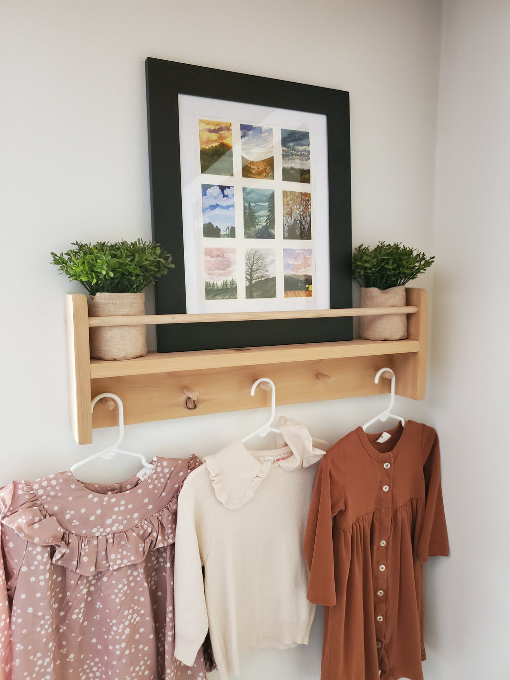 Shipping Included, Natural Cedar Combination Shelf (Custom Sizing Available), Nursery Cedar Combination Shelf, Playroom Shelf, Entryway Shelf, Cedar Decor