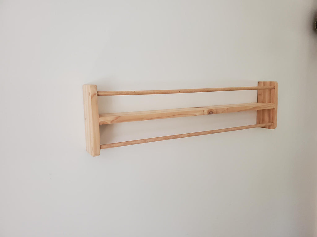 Shipping Included, Natural Cedar Combination Bookshelf, 18"-36", Bookshelf/Picture Shelf With Clothing Rod, Classic Joinery, Home Office, Homeschooling