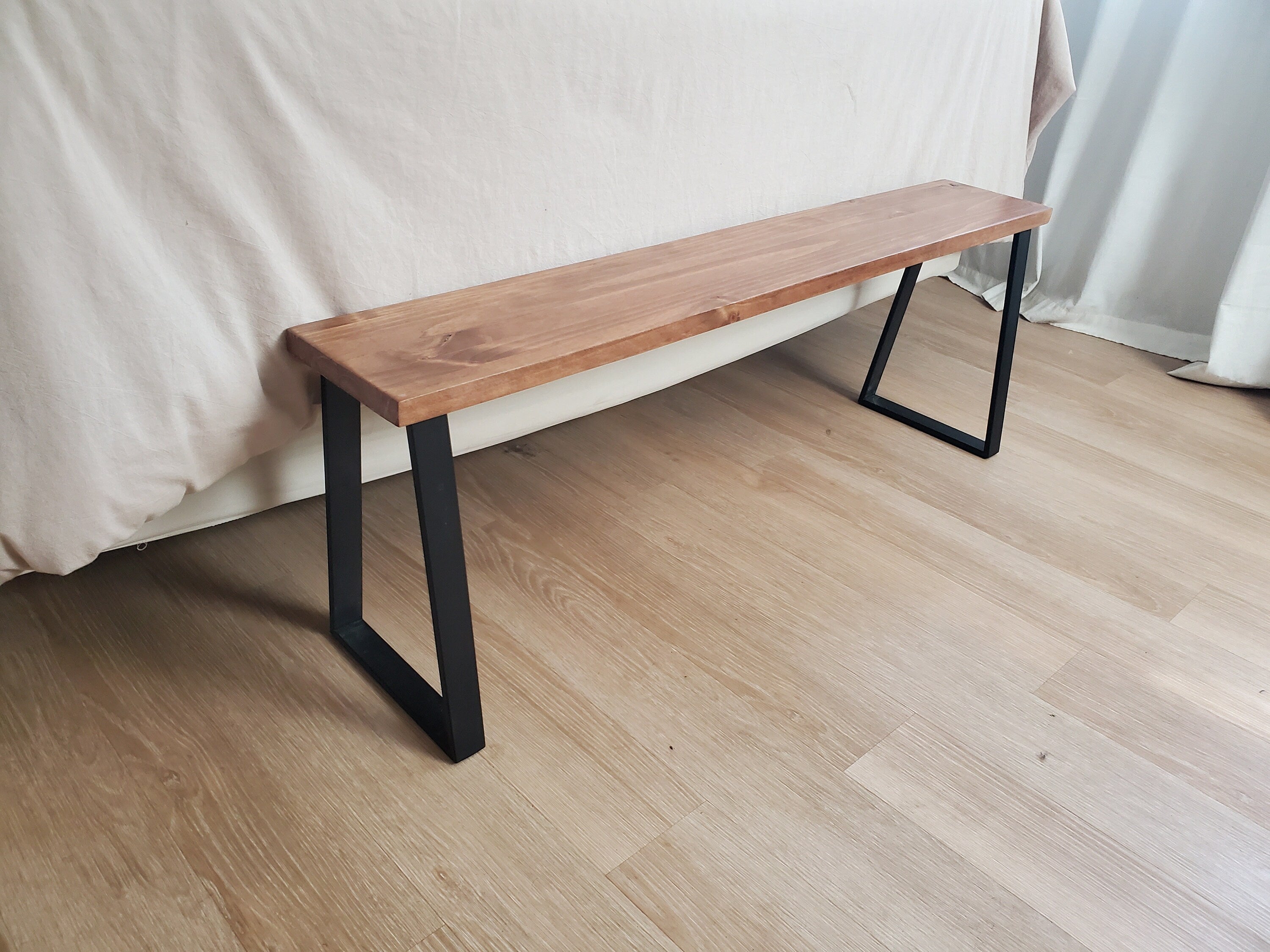 Shipping Included, Bench, Rustic Bench, Farmhouse Bench, Entryway Bench, Modern, Small Table, Butcher Block Style, Industrial Bench
