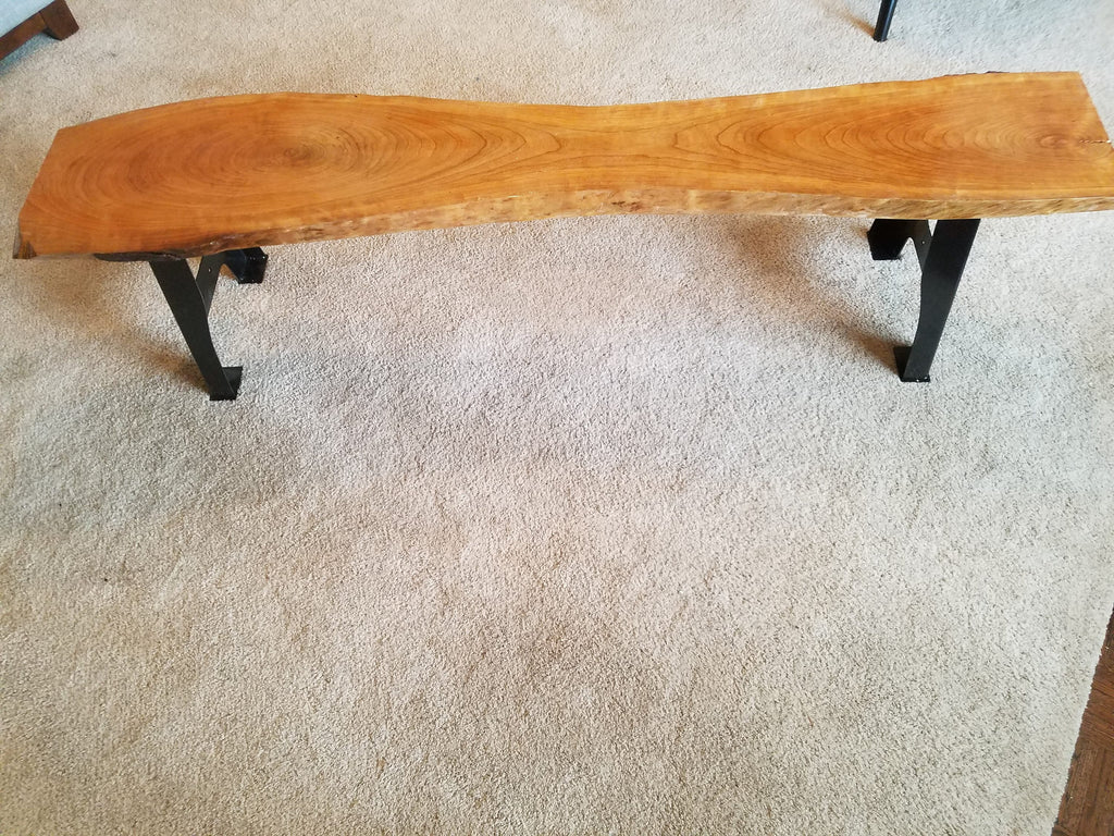 Shipping Included, Indoor/Outdoor Cherry Slab Bench