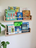 White Oak Shelf, Free Shipping, 18"-48"  Waterfall Nursery Bookshelf, Nursery decor, Picture Shelf, "Waterfall" Edge, Home Office, Home School, Kitchen