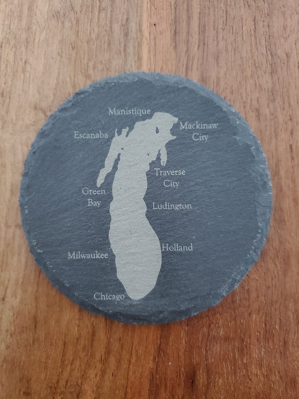 Shipping Included, Great Lakes 5 Pack - Great Lake Coaster W/ Cities- Bumpers Included-Lakes Superior, Michigan, Huron, Erie and Ontario