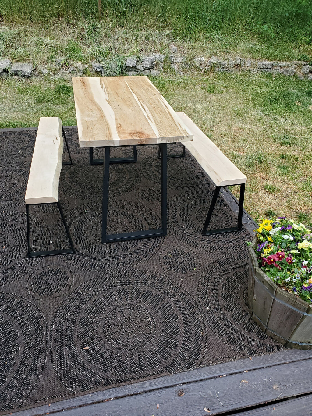 Shipping Included, Ambrosia Maple Dining Set, Patio Set, Picnic Table, Indoor/Outdoor Dining Set