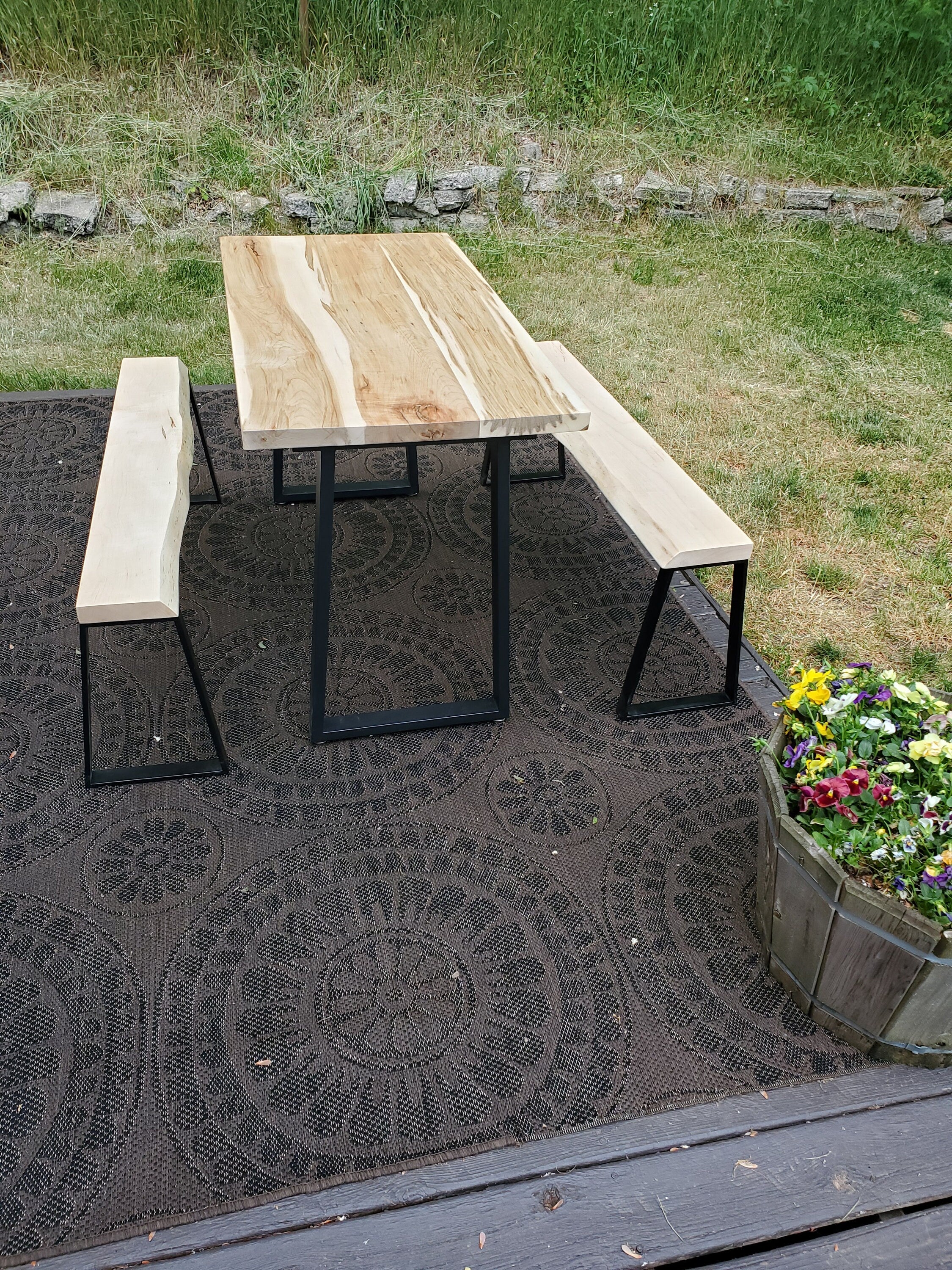 Shipping Included, Ambrosia Maple Dining Set, Patio Set, Picnic Table, Indoor/Outdoor Dining Set