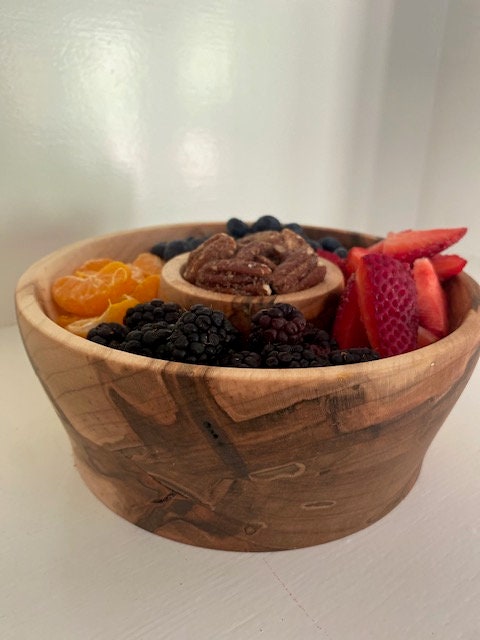 Shipping Inlcluded, Maple Bowl (Ambrosia), Chips & Dip Bowl, Fruit and Nuts Bowl, Housewarming Gift