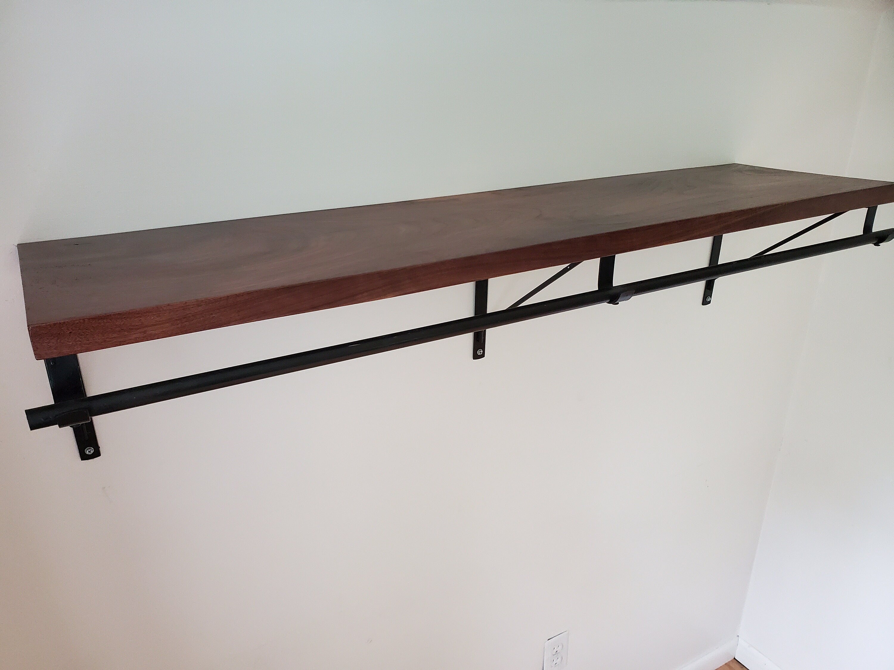 Shipping Included, Nursery Shelf, Walnut Shelf, Closet Alternative, Laundry Shelf, Nursery Shelving, Home Decor, Small Space Shelf, Nursery Bookshelf