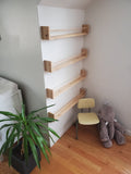 Shipping Included, Nursery Bookshelf, "Waterfall" Corner Joints, Natural Cedar (Custom Sizing Available) Small Space Shelf, Bookshelf, Joinery